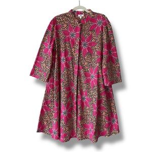 Zuri Made in Kenya Cotton Dress in Meadowsweet Print Size L/US 12-14